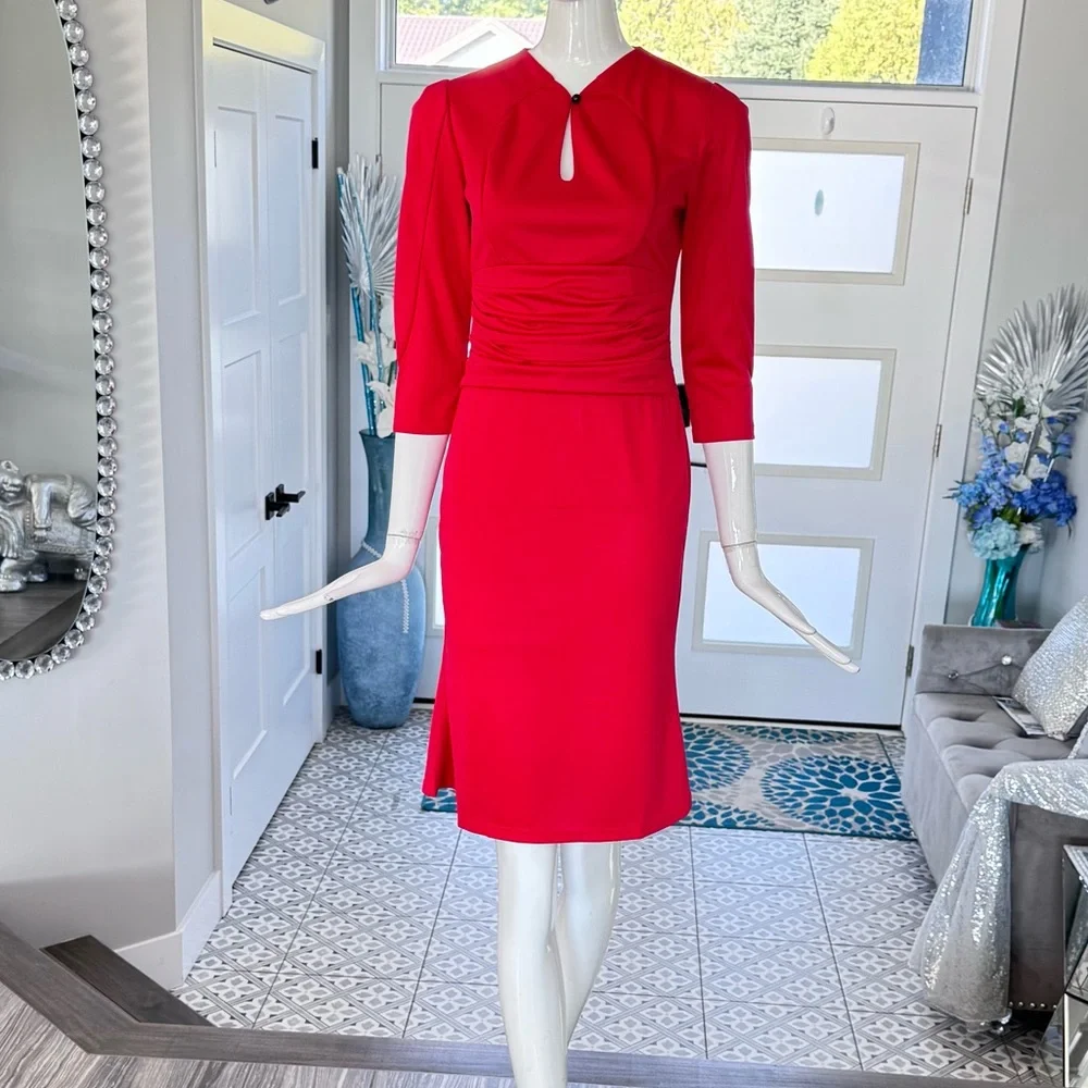 NWOT ❤️ Elegant Red Women's Dress - Picture 11 of 16
